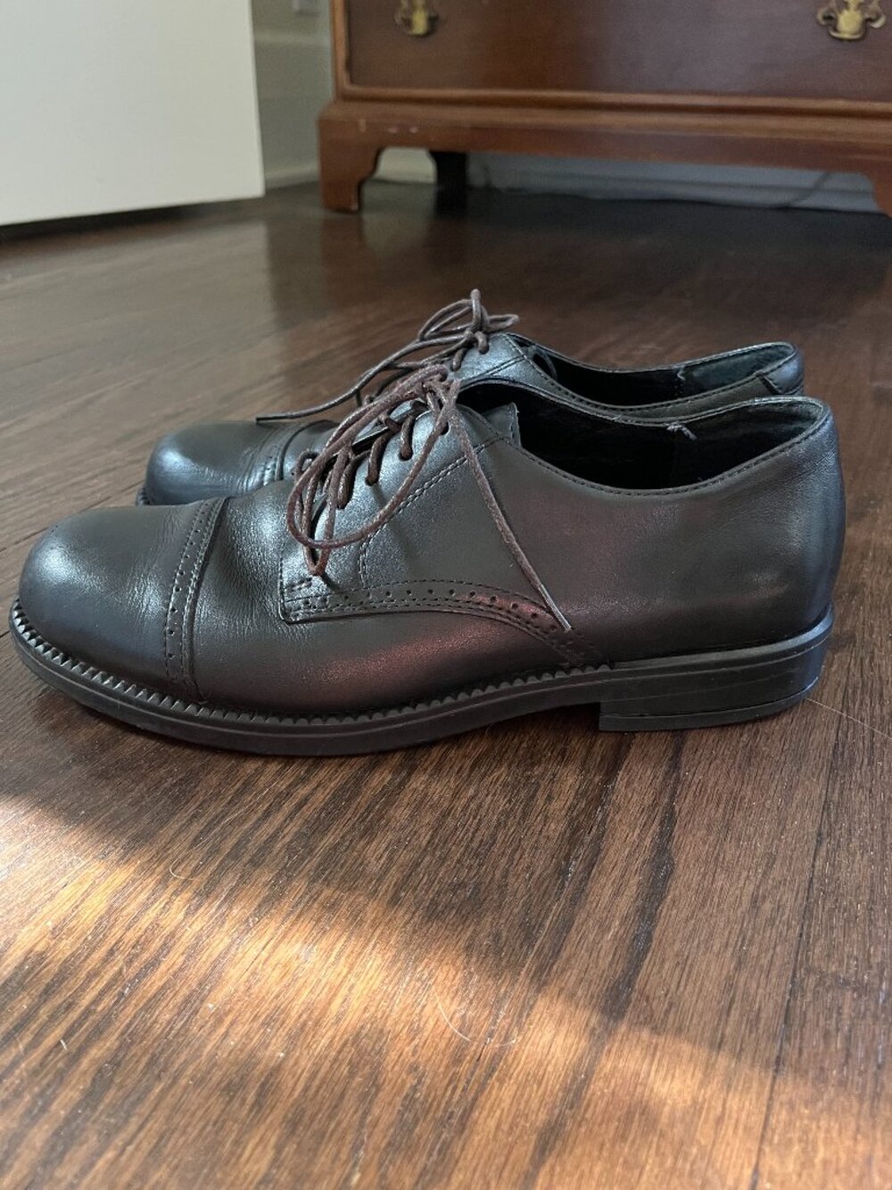 Nunn Bush Black Leather Lace-Up Oxford Shoes